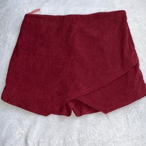 Maroon Corduroy Skort